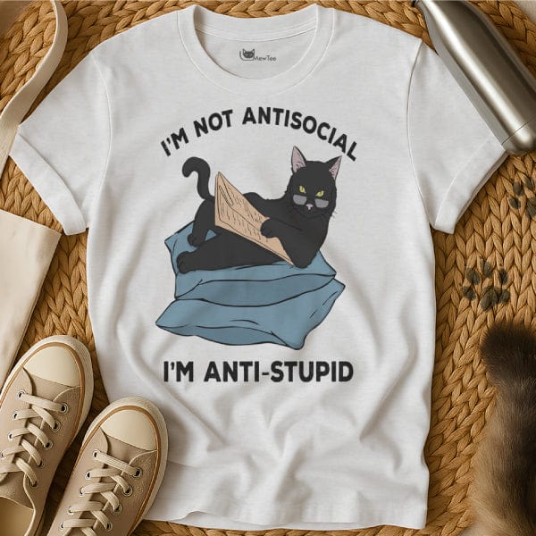 MewTee White / S Antisocial Shirt | Cat Tee