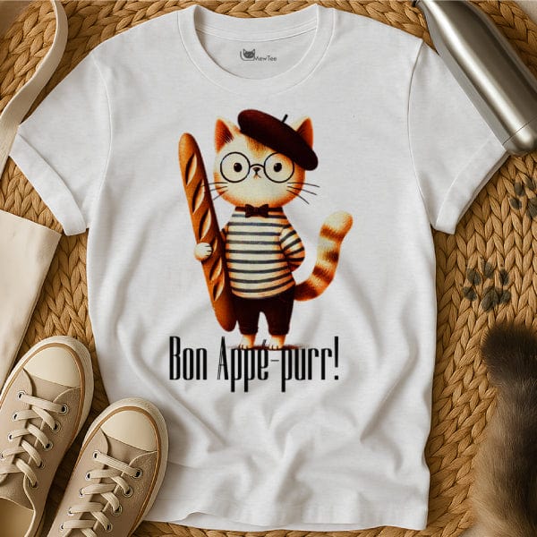 MewTee White / S Baguette Shirt | Cat Tee