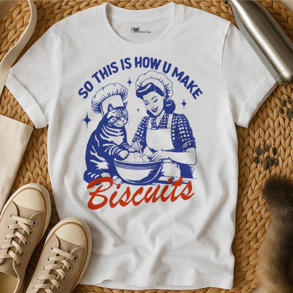 MewTee White / S Biscuits T Shirt | Cat Tee