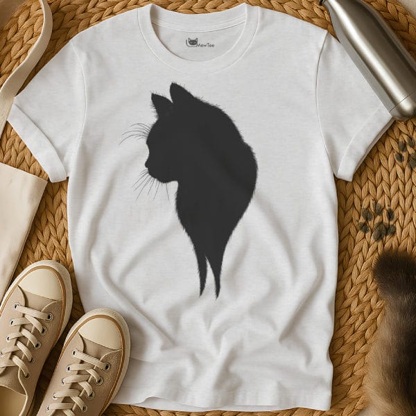 MewTee White / S Black Cat Shirt
