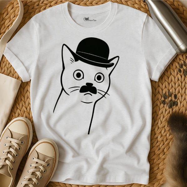MewTee White / S Charlie Chaplin Shirt | Cat Tee