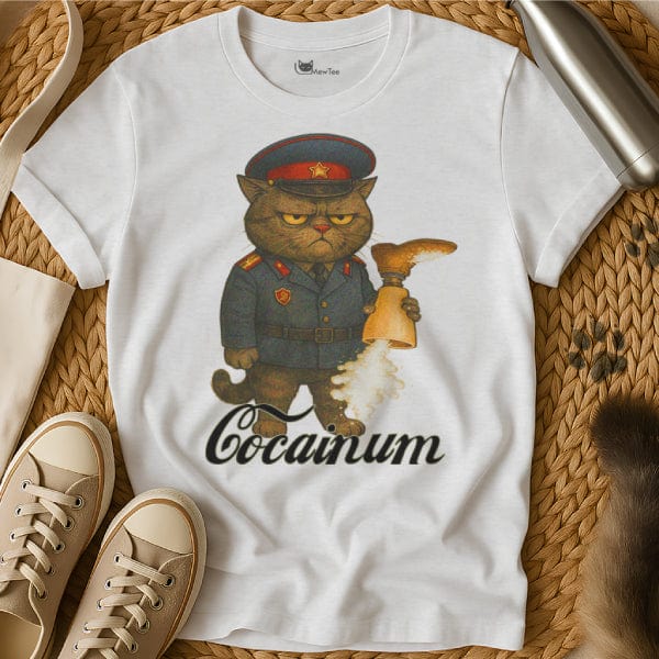 MewTee White / S Cocainum Shirt | Cat Tee