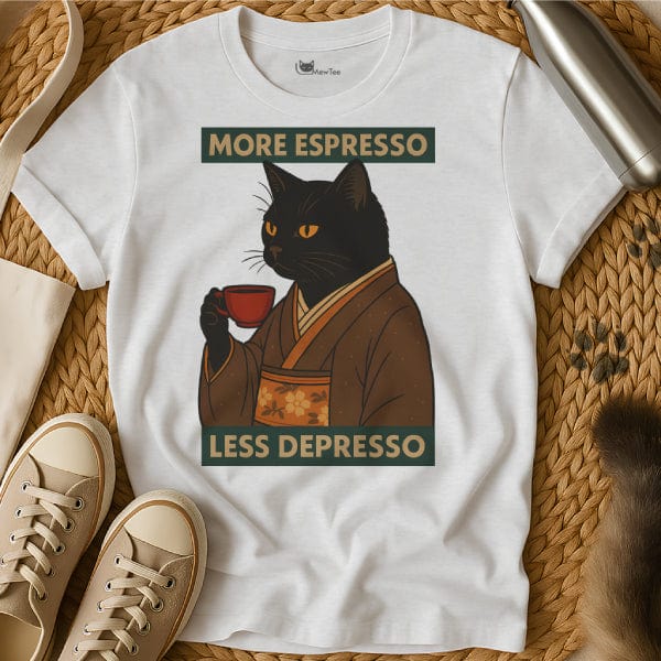 MewTee White / S Espresso T Shirt | Cat Tee