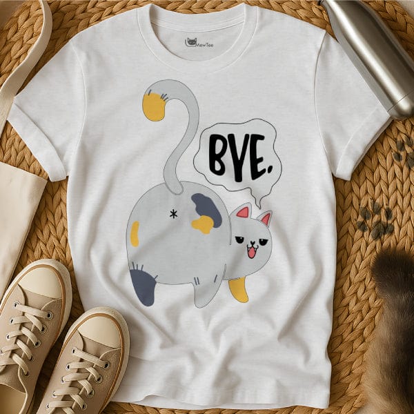 MewTee White / S Goodbye T Shirt | Cat Tee