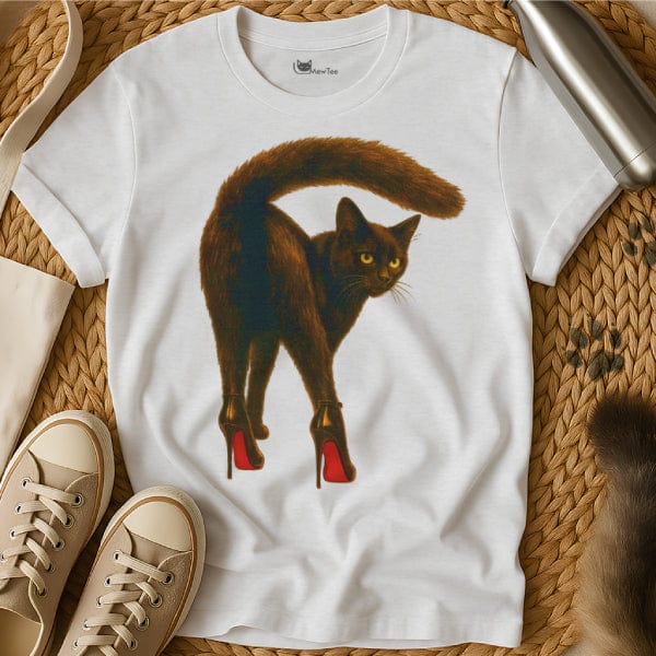 MewTee White / S High Heels Shirt | Cat Tee