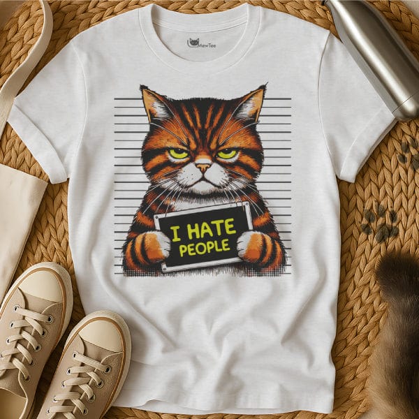 MewTee White / S I Hate People Shirt | Cat Tee