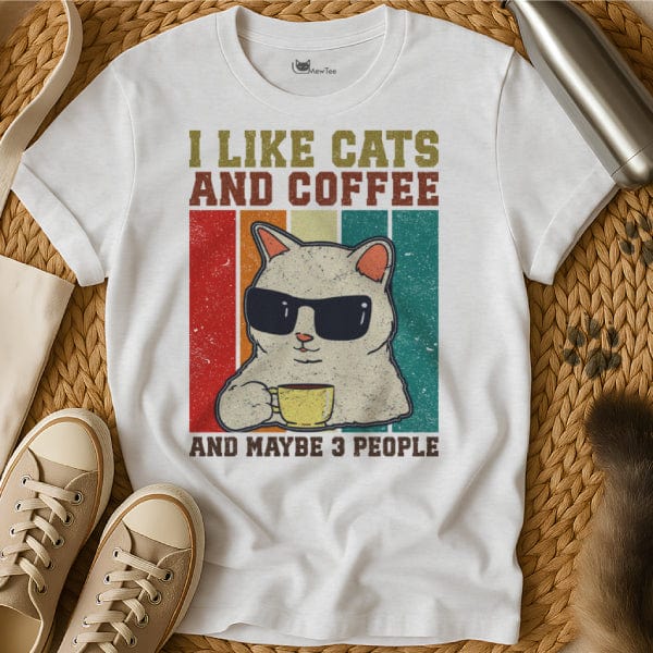 MewTee White / S I Like Cats and Maybe 3 People Shirt