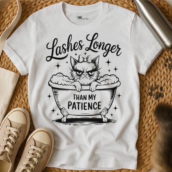 MewTee White / S Lashes T Shirt | Cat Tee