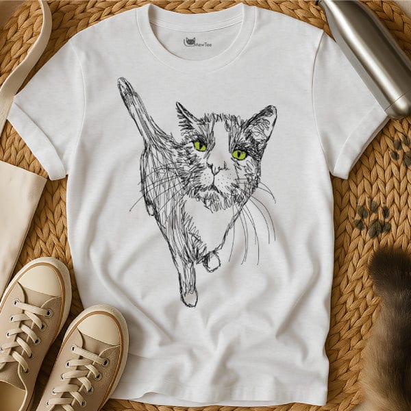 MewTee White / S Minimalist Cat Shirt | Cat Tee
