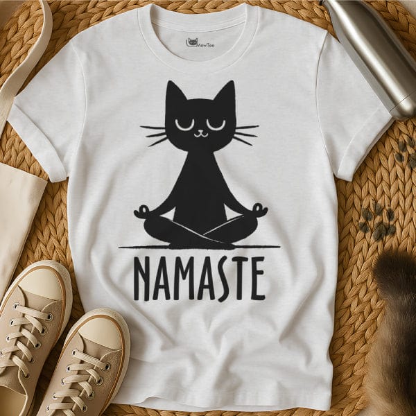 MewTee White / S Namaste T-Shirt | Cat Tee