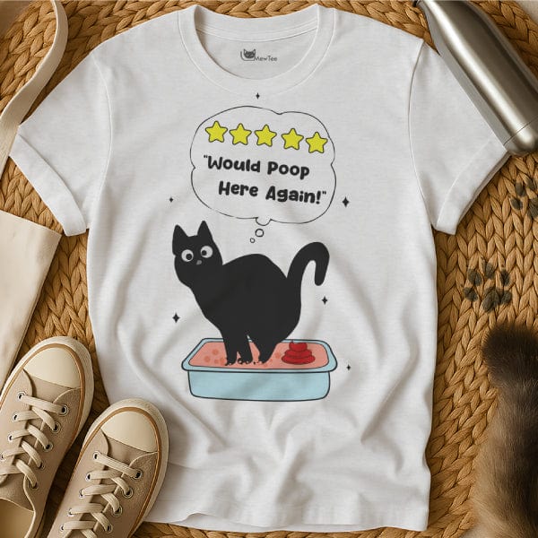 MewTee White / S Poop Shirt | Cat Tee