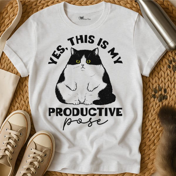 MewTee White / S Productive Cat Tee