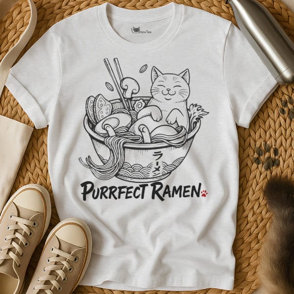 MewTee White / S Purrfect Ramen Tee