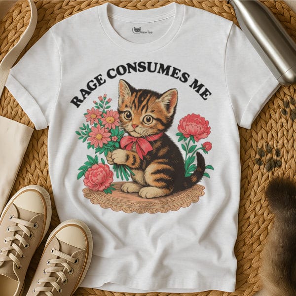 MewTee White / S Rage Consumes Me Shirt | Cat Tee