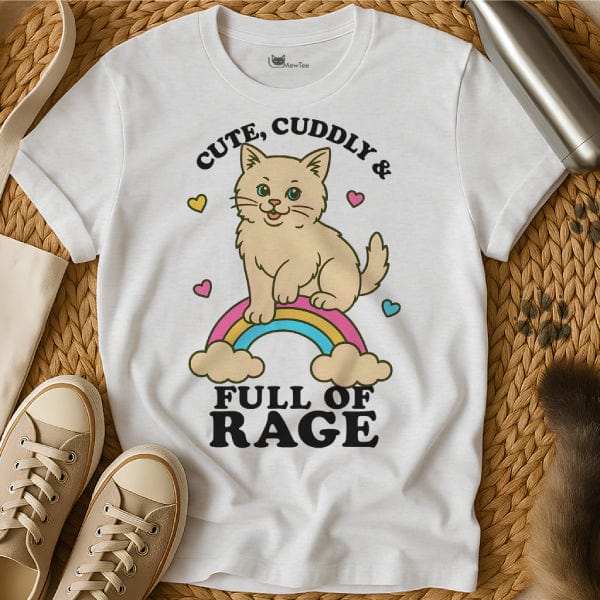 MewTee White / S Rage T Shirt | Cat Tee