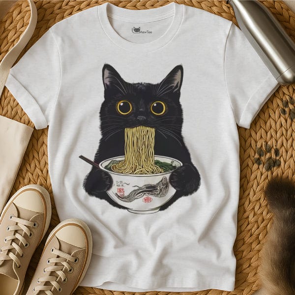 MewTee White / S Ramen Cat Shirt | Cat Tee