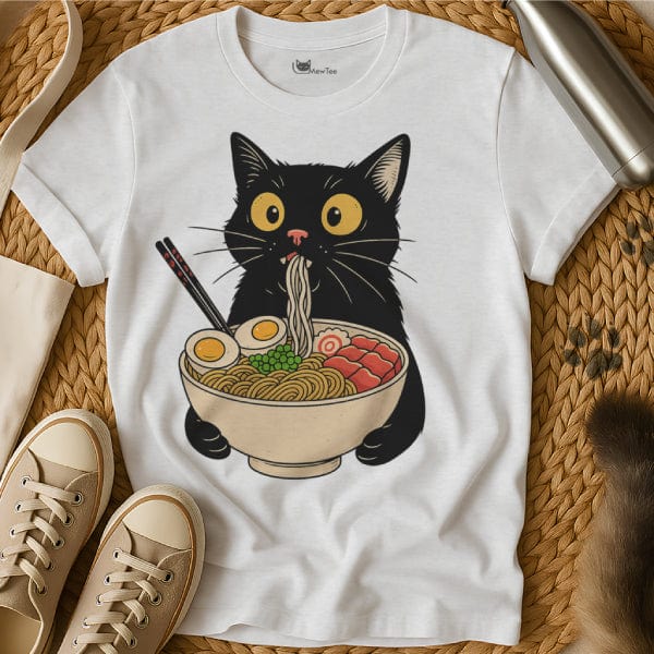MewTee White / S Ramen Cat T Shirt | Cat Tee