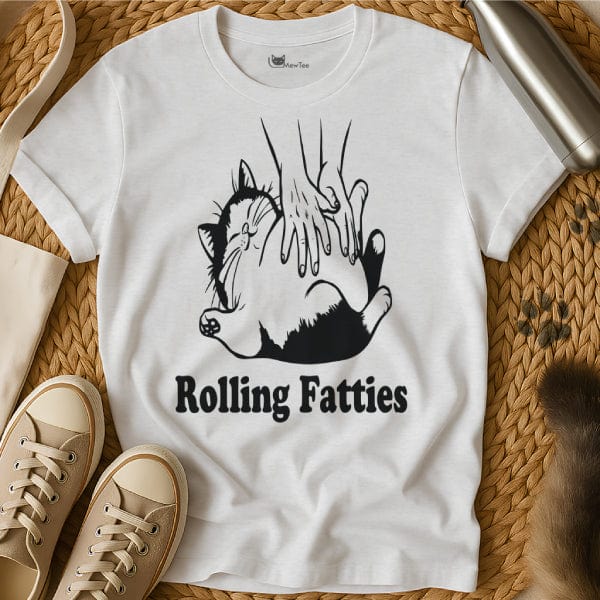 MewTee White / S Rolling Fatties Cat Shirt | Cat Tee