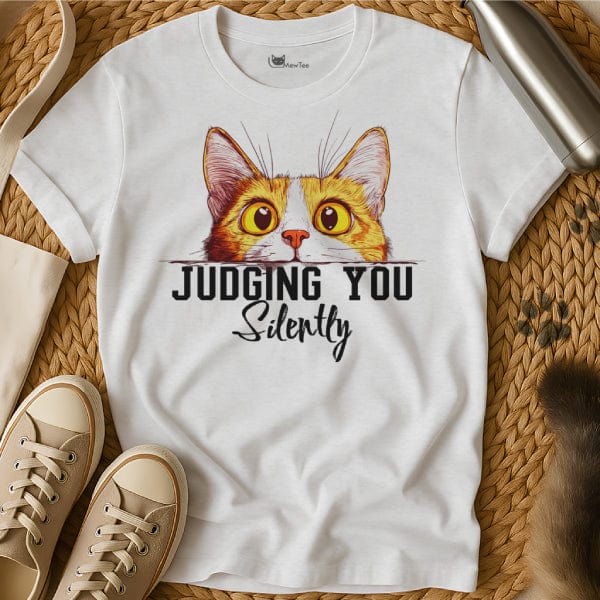 MewTee White / S Silently Judging You | Cat Tee