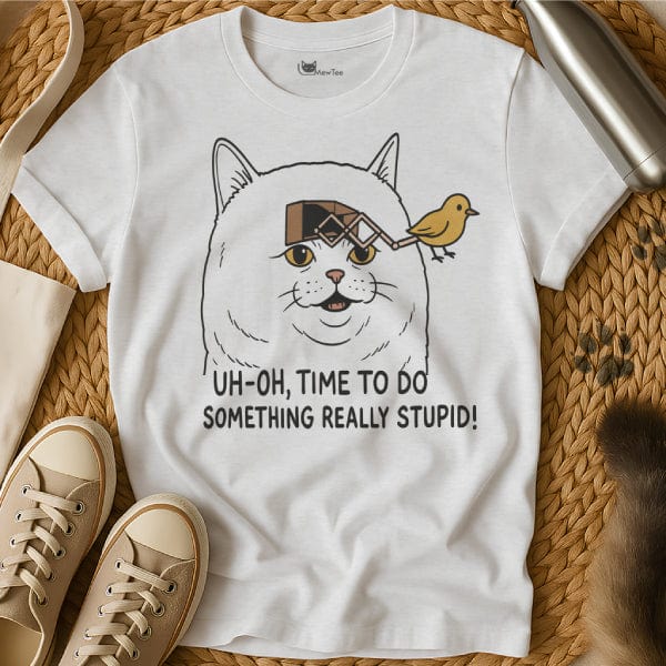 MewTee White / S Stupid Shirt | Cat Tee
