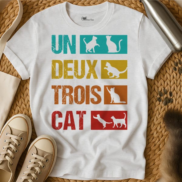 MewTee White / S Un Deux Trois Cat Shirt | Cat Tee