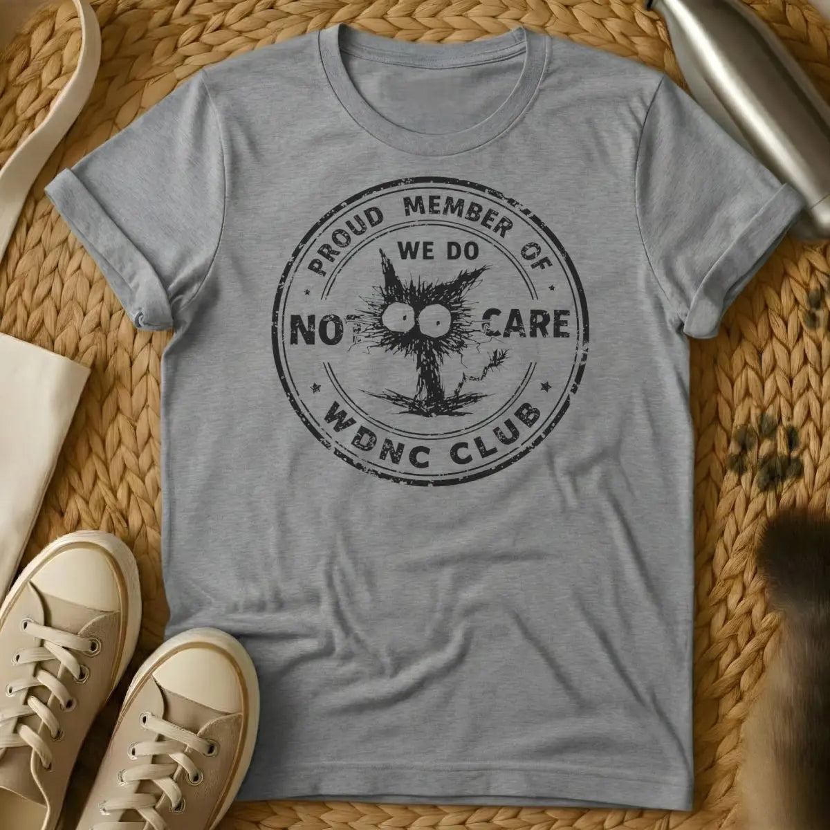 WDNC Club Shirt - Gray Cat T-Shirt
