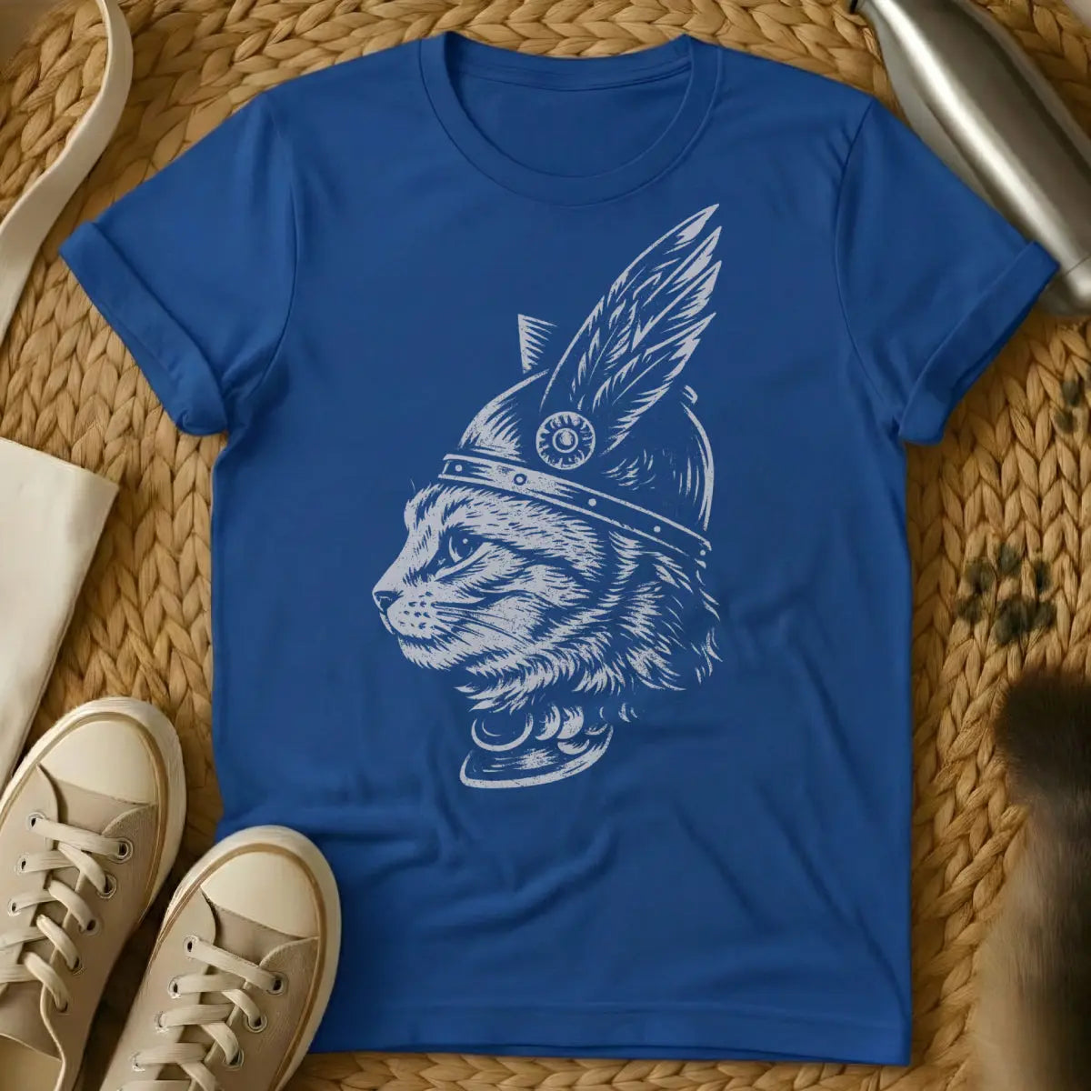 Roman Cat Shirt - Blue Cat T-Shirt