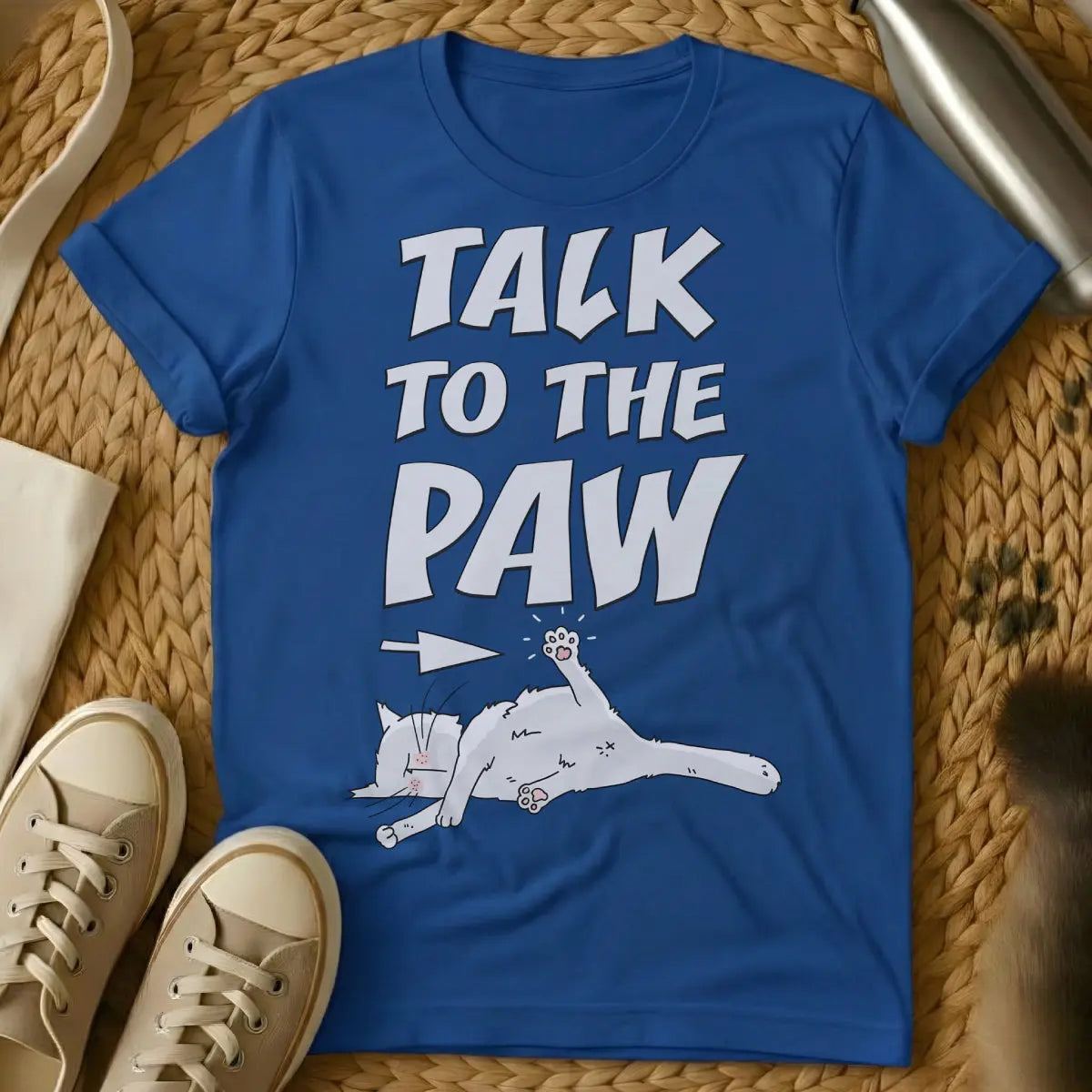 Paw Shirt - Blue Cat T-Shirt