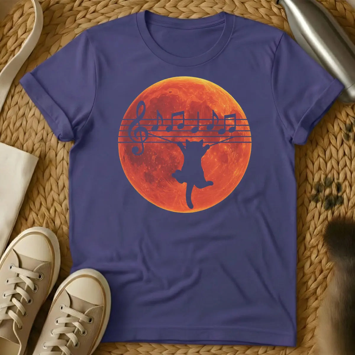 Music Cat Shirt - Purple Cat T-Shirt