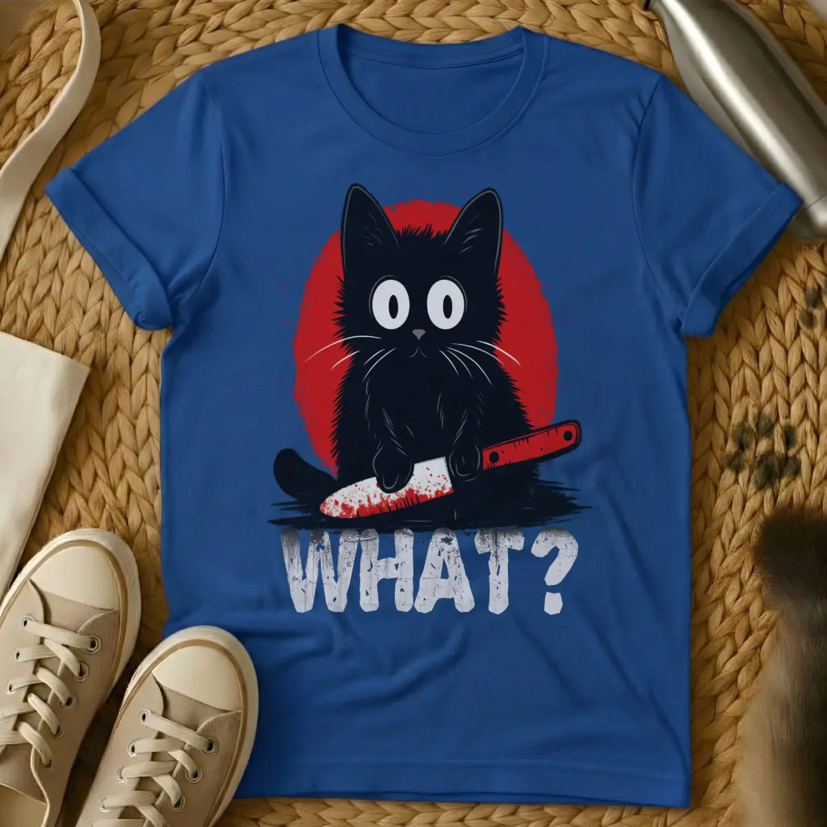 What Cat Shirt - Blue Cat T-Shirt