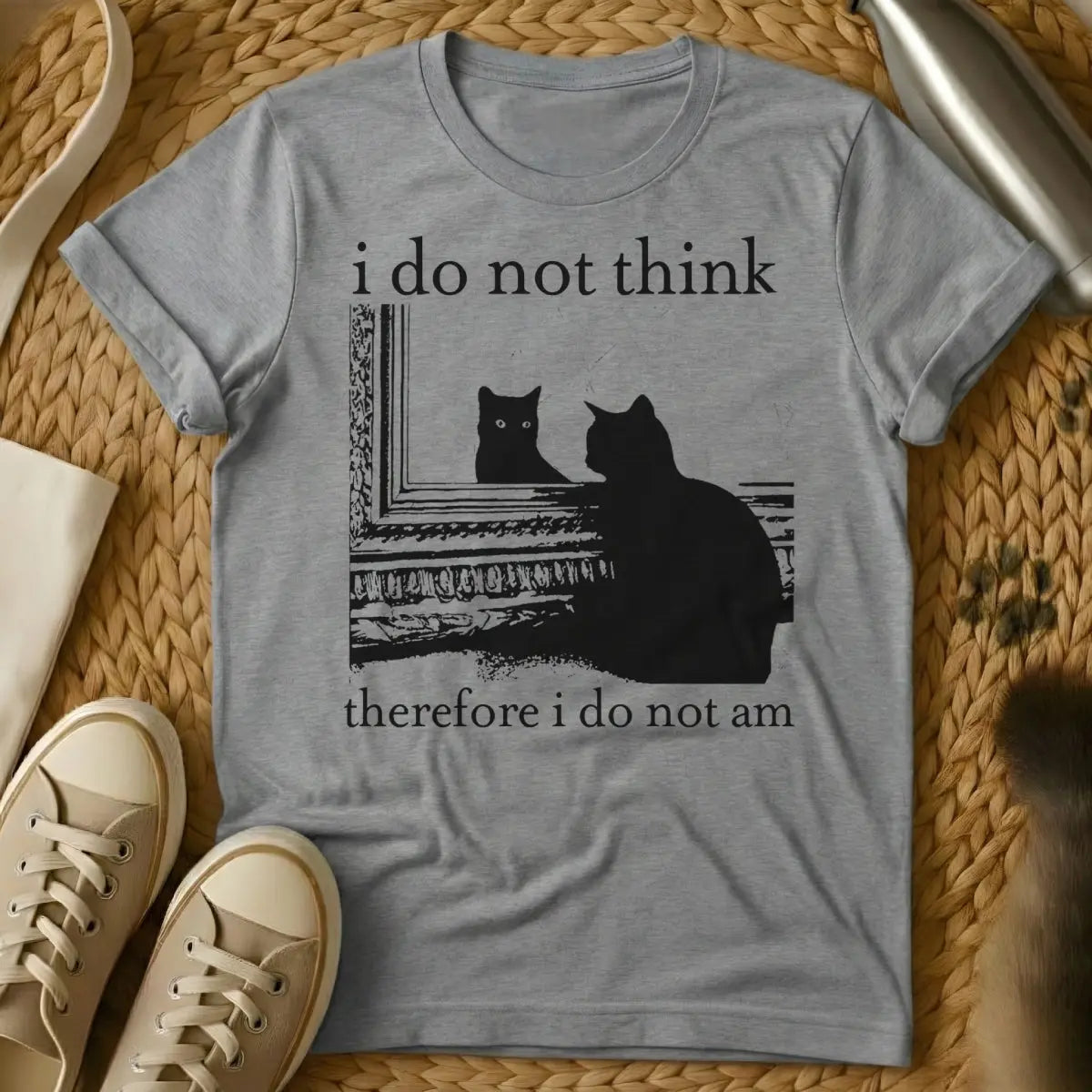 Reflection Cat Shirt - Gray Cat T-Shirt