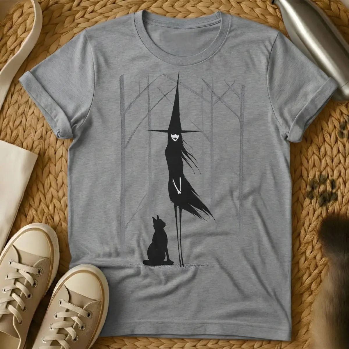Witchy Cat Shirt - Gray Cat T-Shirt