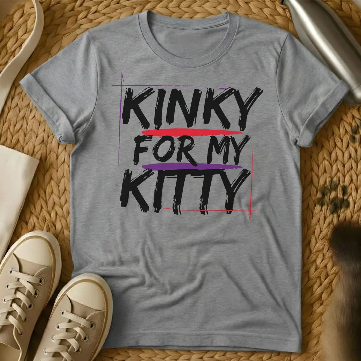 Kinky Cat Shirt - Gray Cat T-Shirt
