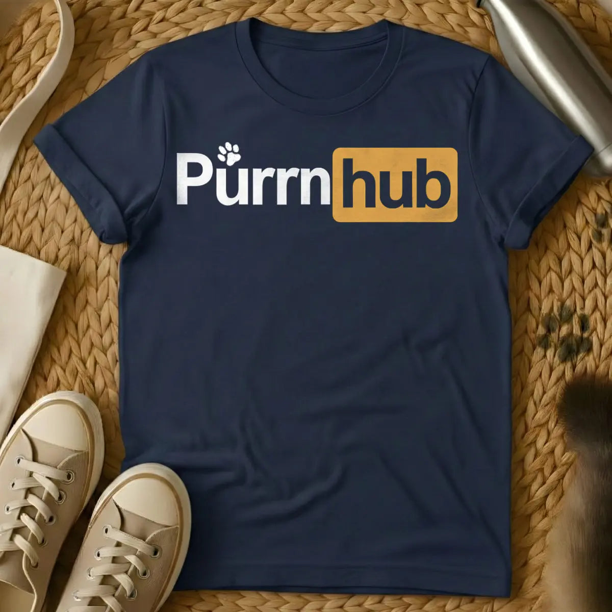 Hub Cat T-Shirt - Navy Cat T-Shirt