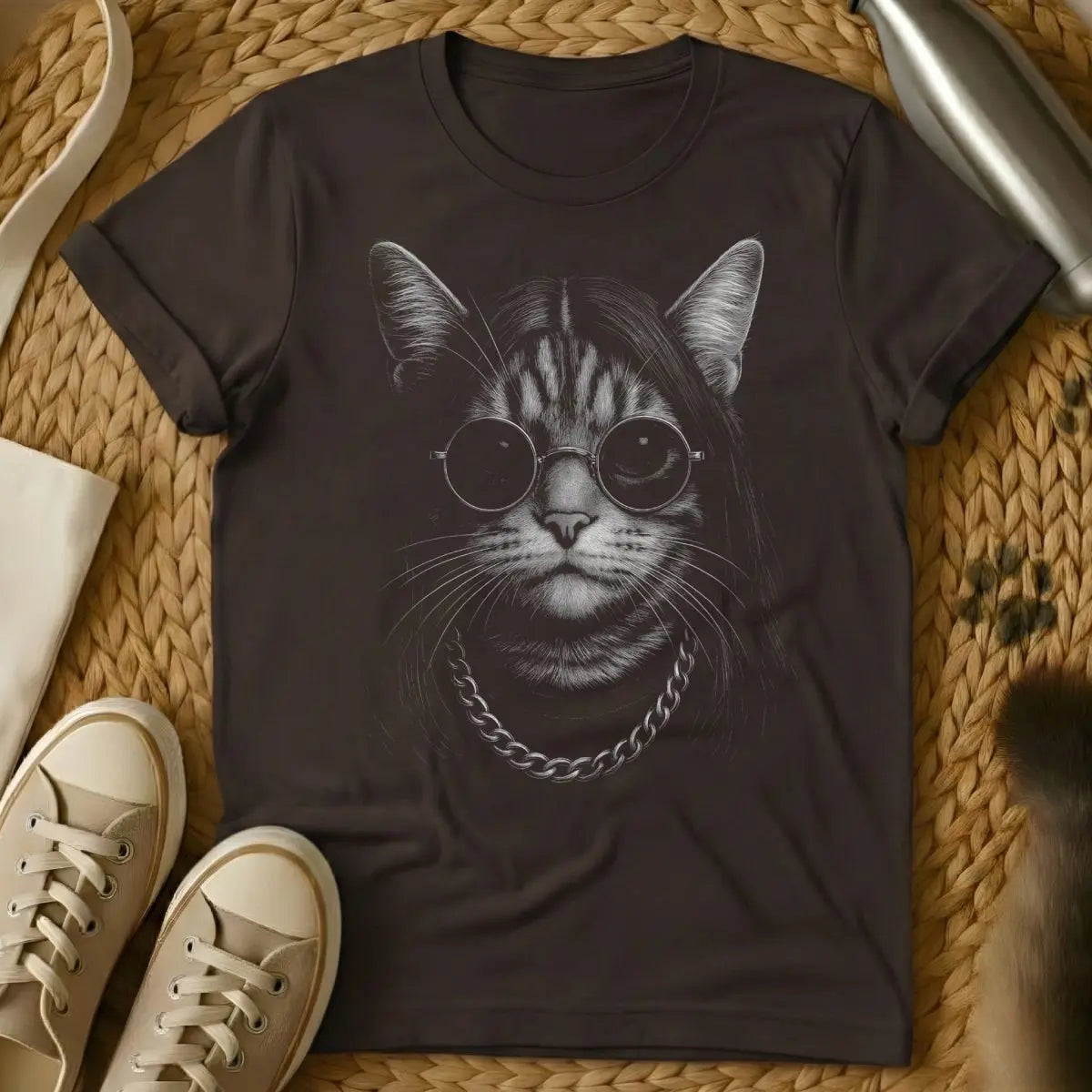 Ozzy Osbourne Cat Shirt - Dark Chocolate Cat T-Shirt