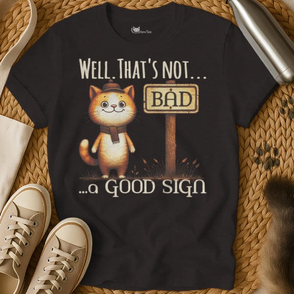 MewTee Black / S Bad Sign Shirt | Cat Tee