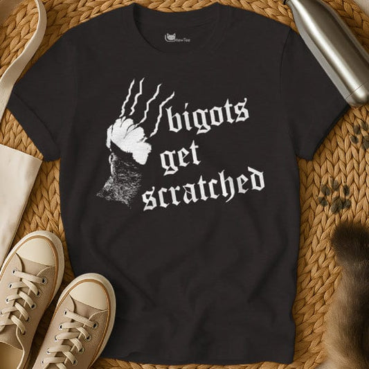 MewTee Black / S Bigots Get Scratched Shirt