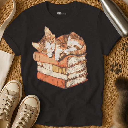 MewTee Black / S Books Shirt | Cat Tee