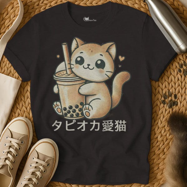 MewTee Black / S Bubble Tea Cat | Cat Tee
