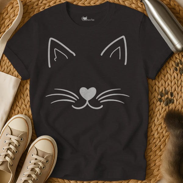 MewTee Black / S Cat Face Shirt | Cat Tee