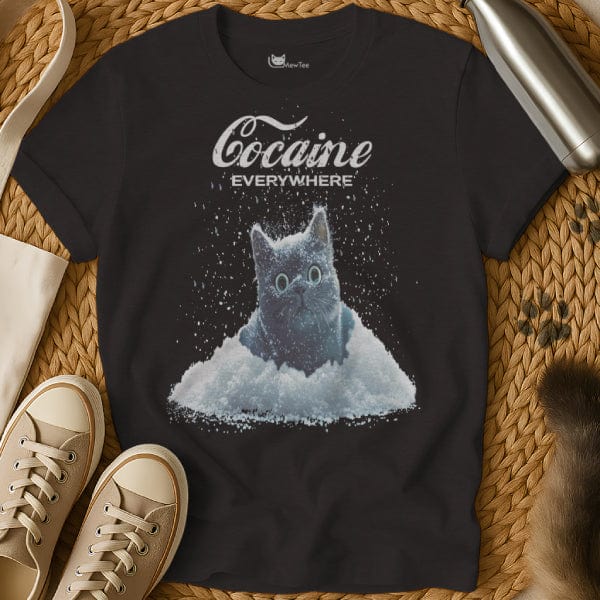 MewTee Black / S Cat in Snow | Cat Tee
