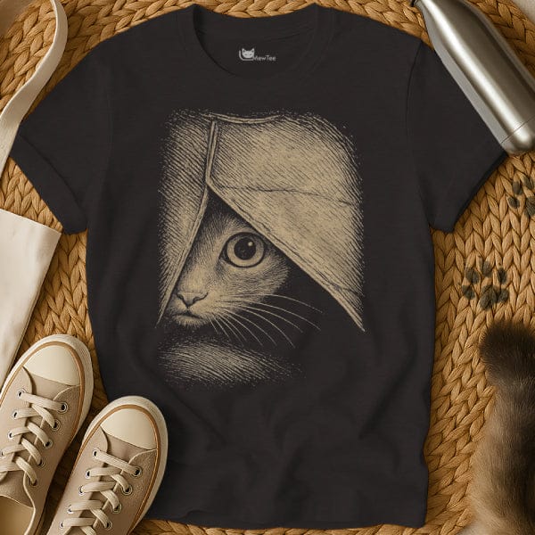 MewTee Black / S Cat Peeking Shirt