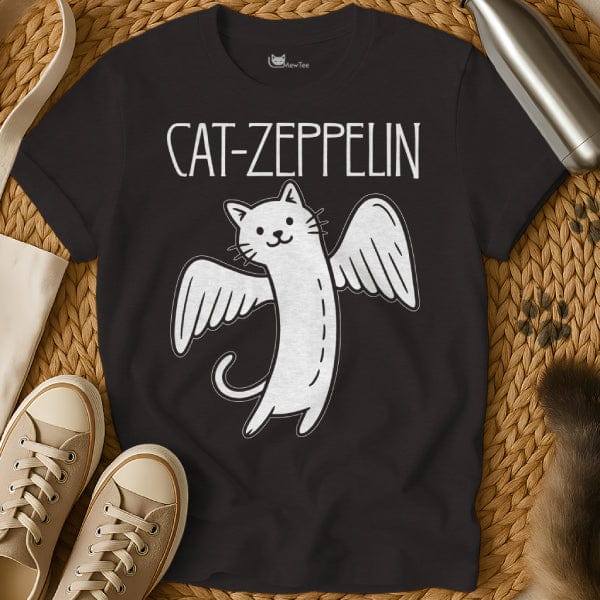 MewTee Black / S Cat Zeppelin T Shirt