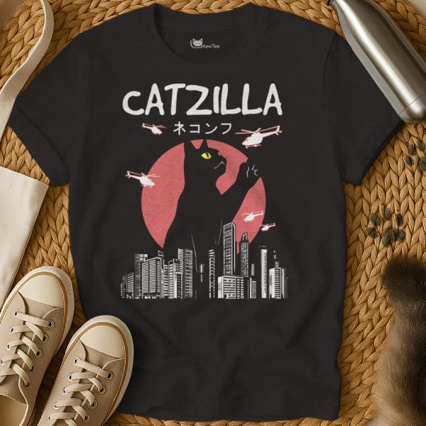 MewTee Black / S Catzilla Shirt | Cat Tee