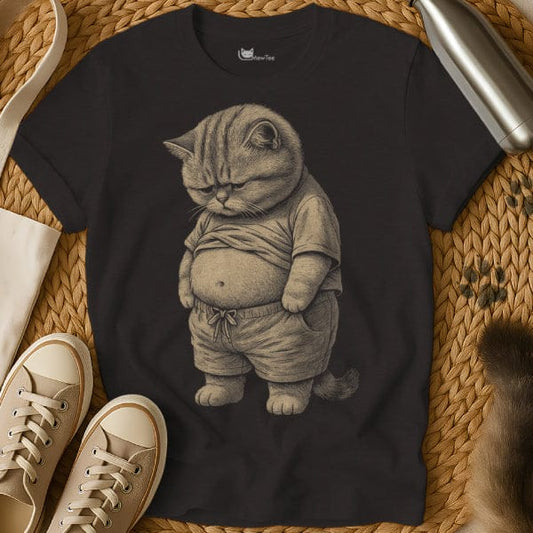 MewTee Black / S Chubby Cat Shirt