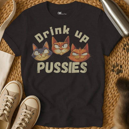 MewTee Black / S Drink Up Shirt | Cat Tee