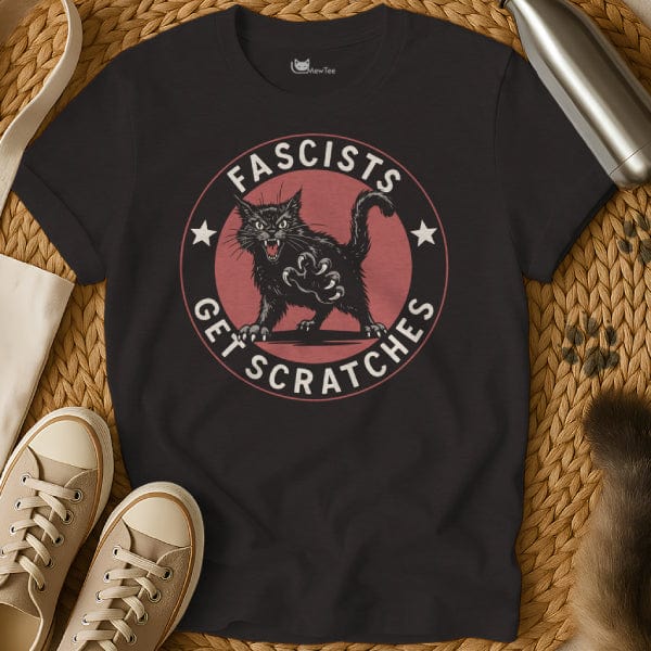 MewTee Black / S Fascists Get Scratches Shirt