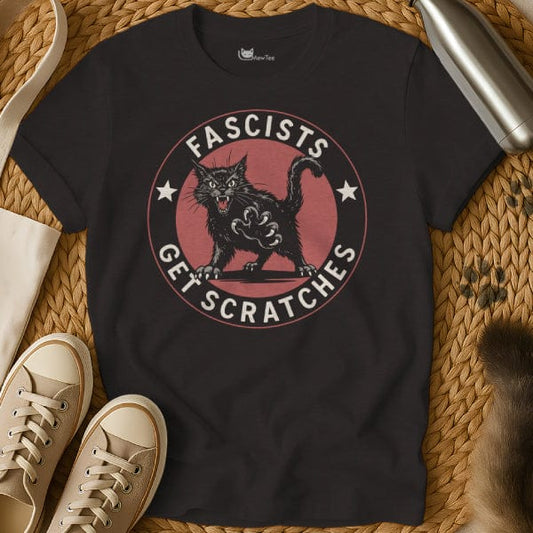 MewTee Black / S Fascists Get Scratches Shirt