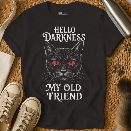 MewTee Black / S Hello Darkness Shirt | Cat Tee