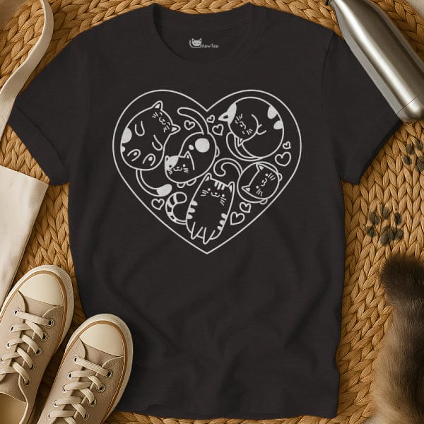 MewTee Black / S I Heart Cats Shirt | Cat Tee